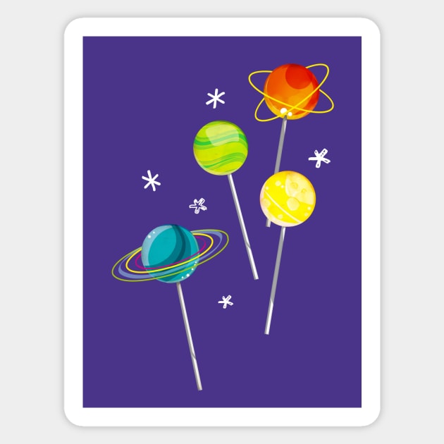 Candy Planets Sticker by masslos